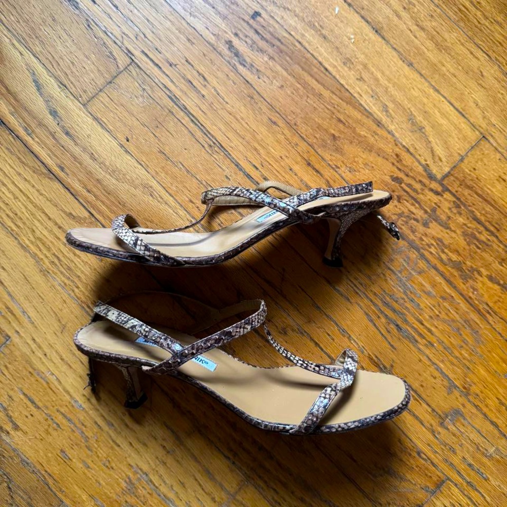 Manolo Blahnik Snakeskin Brown Heels EU40 - Picture 3 of 9